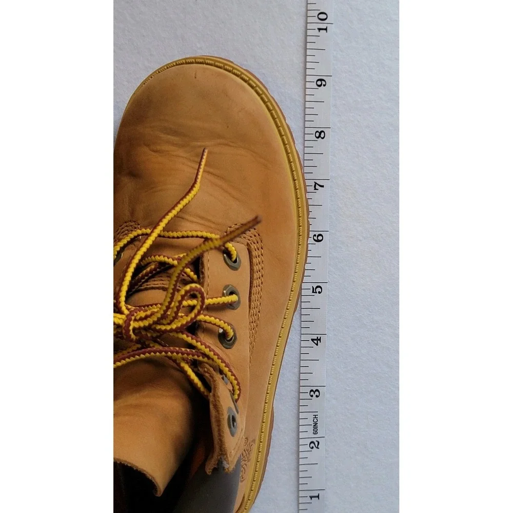 Timberland Nubuck Wheat Boots Youth Size 1 Waterproof Lace Up Y2K Streetwear 6in